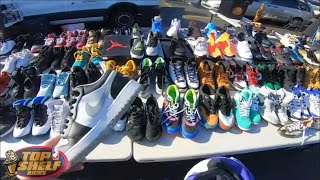 $10 SHOES. WAS MAD AT ME FOR FILMING. RAN INTO STONE COLD. TREASURE IN THE TRUNK AT THE FLEA MARKET!