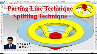 Famous #Parting Line Technique #Splitting Technique by using Offset 3D curve. Profile