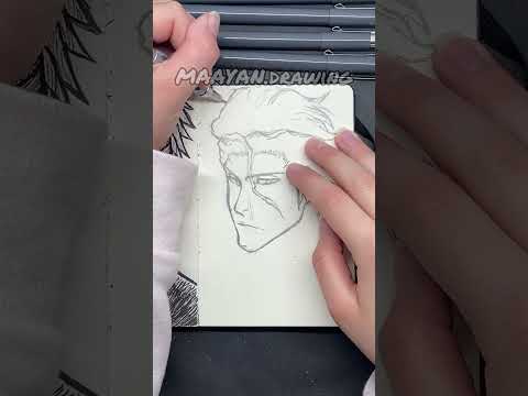 Drawing Aizen 🫣-bleach #drawing#sketchbook#Aizen#bleach