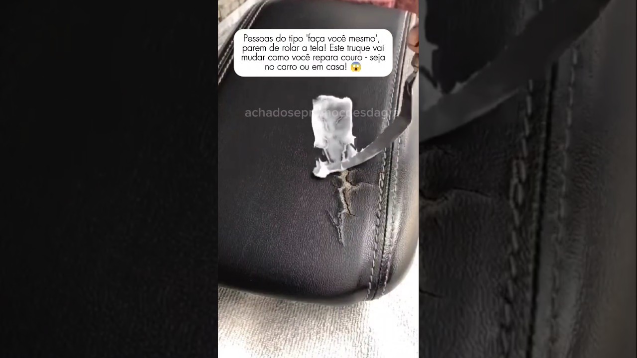Truque caseiro para restaurar banco de veículos ou sofás de couro!