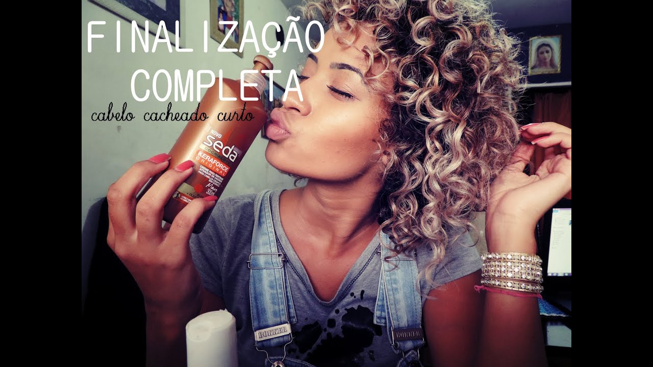 FINALIZANDO CABELO CURTO CACHEADO - por Dayellen Pâmela