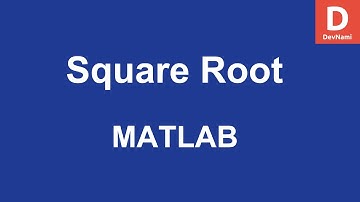 MATLAB Square Root Function
