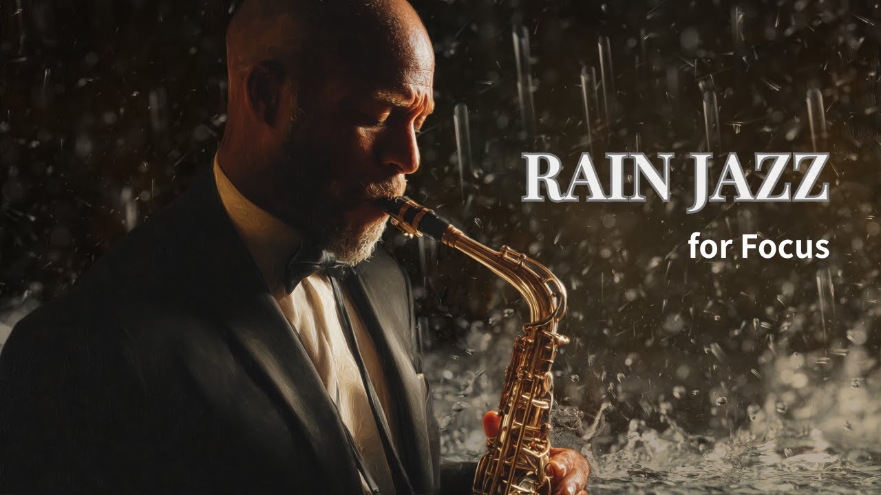 Rain Jazz for Focus | Retro 1950s Noir Jazz 🎷 Saxophone in the Late Night