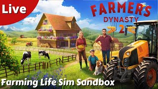 Farming Life Simulator Building Our Dream Farm - Farmers Dynasty 2 - #03 - Live screenshot 5