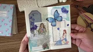 💙Blue Theme💙Mini Journal #papertherapy #journaling #scrapbooking #journalwithme #aesthetic