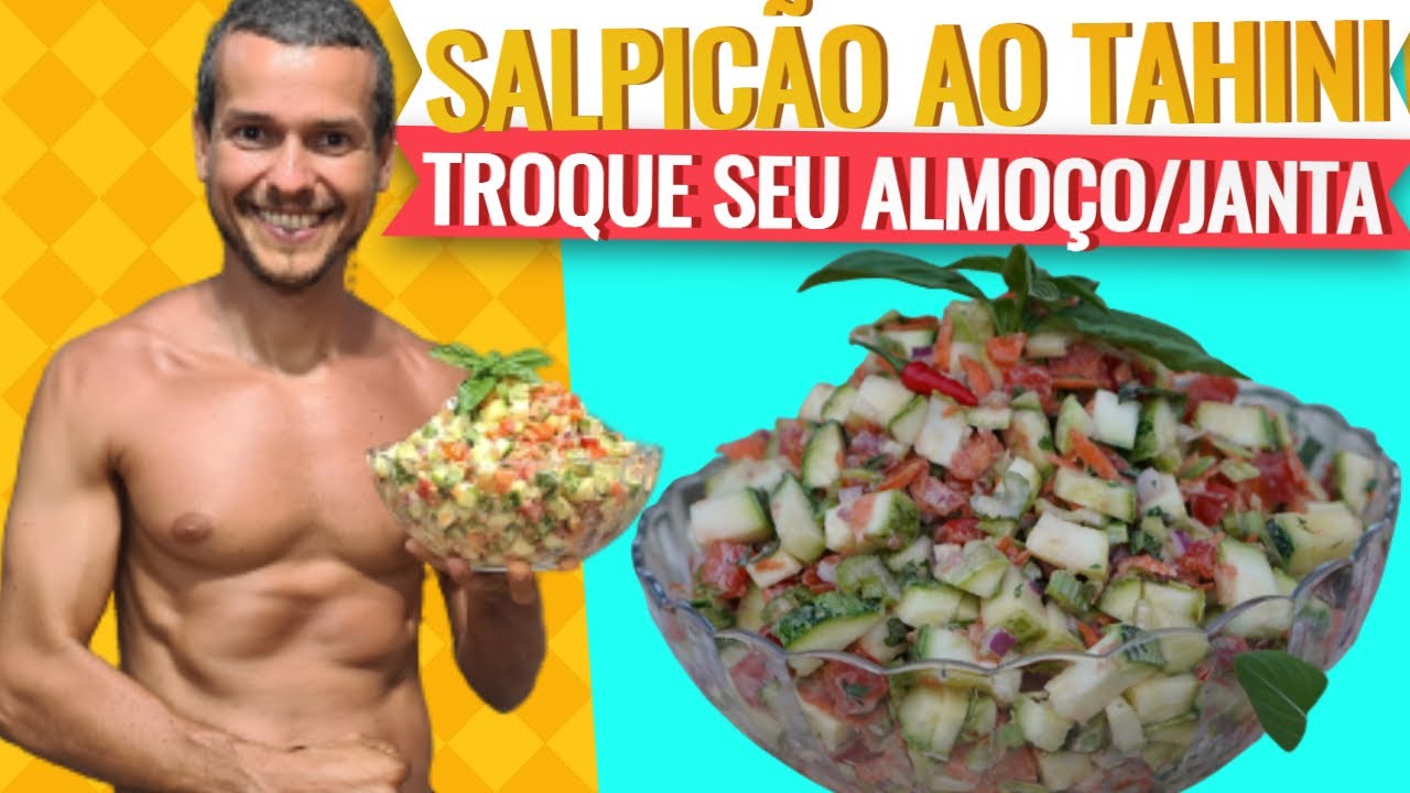 EMAGREÇA SUBSTITUA O ALMOÇO POR SALPICÃO DE ABOBRINHA COM TAHINI