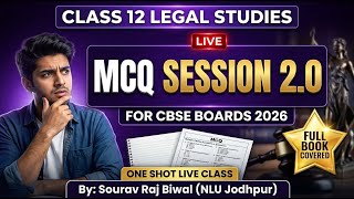 CLASS 12 LEGAL STUDIES | Most Important MCQs 2.0 &amp; Doubt Session | Ask Me ANything