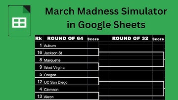 March Madness Bracket Simulator in Google Sheets