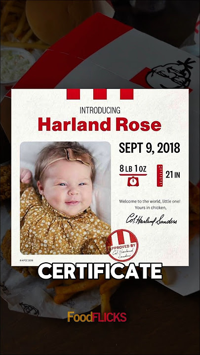 This Baby Was Named After Colonel Sanders for Unlimited KFC 😭🍗