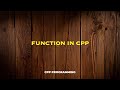 Function in cpp