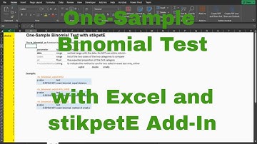 Excel - One-Sample Binomial Test with stikpetE