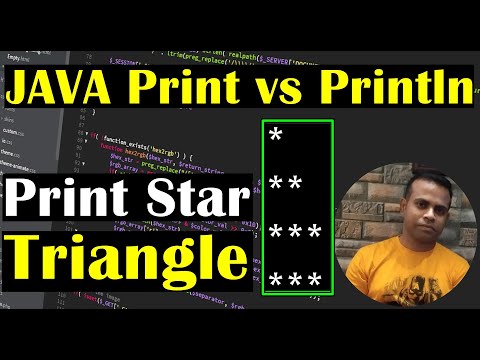 Create a Star Triangle Program in JAVA | What is the difference between Print and Println | Class#8