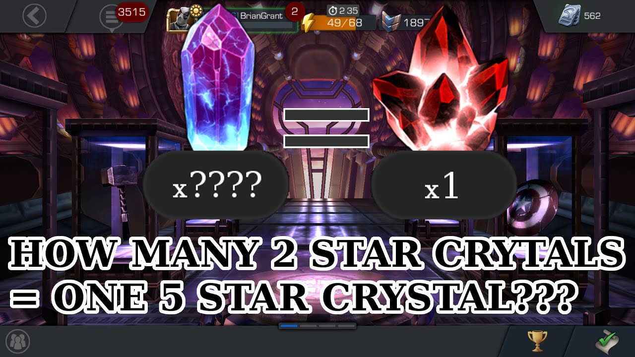 MCOC MATH How many 2 Star Crystals = One 5 Star Crystal? YouTube