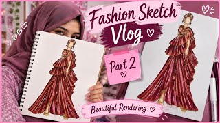 Fashion Illustration | Color Rendering Process | Part 2