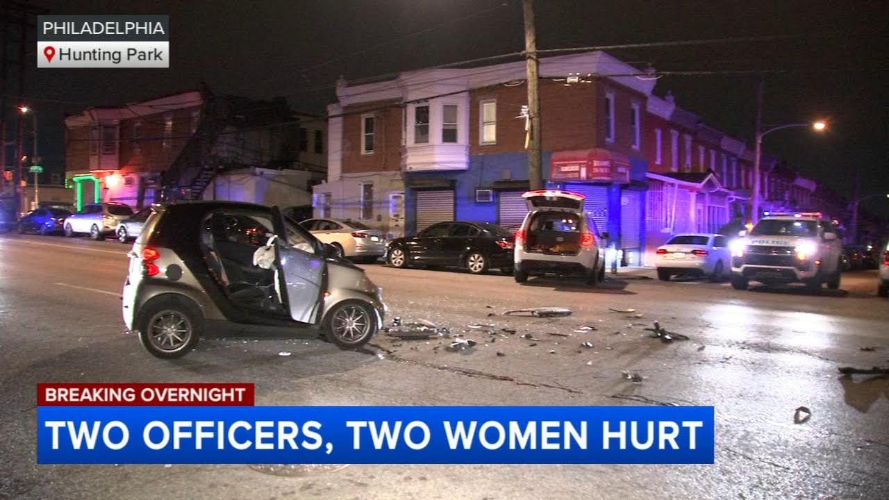 2 officers, 2 women hurt in crash involving police vehicle and Smart ...