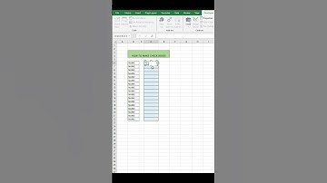 How To Make Checkboxes In Excel #excel #shorts  #excel #exceltips #exceltutorial #exceltrick
