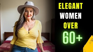 Fashion for mature women over 60 | Elegant Mature women Dresses | Natural older women over 60