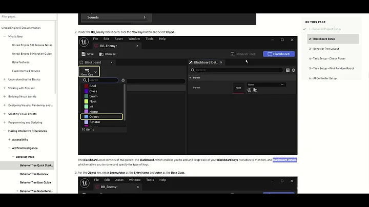 02 02 01 Blackboard and Blackboard Details Behavior Tree Quick Start Guide Unreal Engine