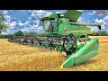 JOHN DEERE HD40R Hinge Draper Harvesting Wheat