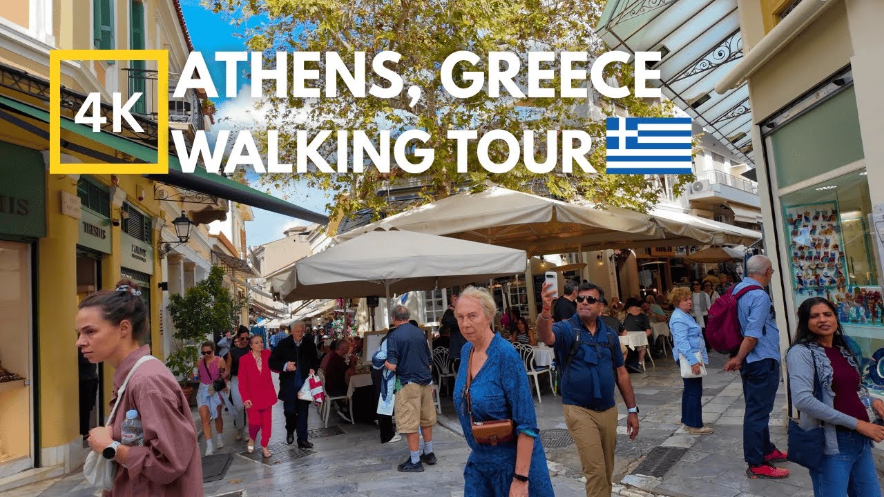4K Vibrant Central Athens 18-min Walking Tour 🇬🇷