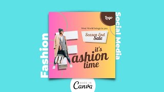 CANVA TUTORIAL | FASHION SOCIAL MEDIA POST DESIGN | Software INFO screenshot 2