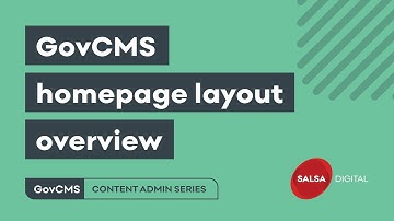 GovCMS homepage layout overview