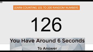 101 to 200 Random Numbers | Learn Counting Big Numbers 101 to 200