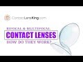 How do bifocal and multifocal contact lenses work