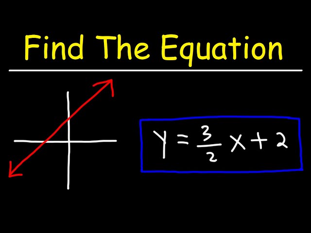 How To Find The Equation of a Line From a Graph