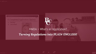 HMDA – What’s an Application?