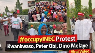 Aisha Yesufu, Dino Melaye, Kwankwanso, Peter Obi & Obidients Storm #occupyinec Protest In Abuja  Profile