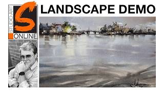 Studio Art Online - Lachine, Montreal (Watercolor Landscape Demo)