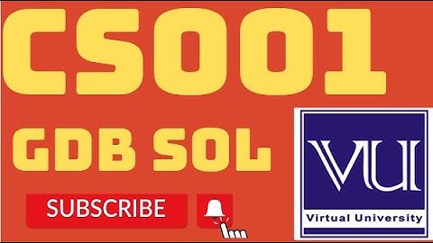 CS001 gdb sol fall dec 2022