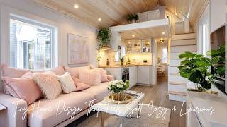 Blush Pink &amp; Warm White Scandinavian Cottage | Tiny Home Design That Feels Soft, Cozy &amp; Luxurious