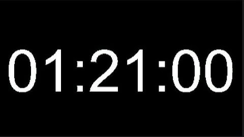 1 Hour 21 Minute Timer - 81 Minute Countdown - 4860 Seconds Alarm
