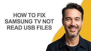 How to Fix Samsung Tv Not Read Usb Files - KevinHowTo