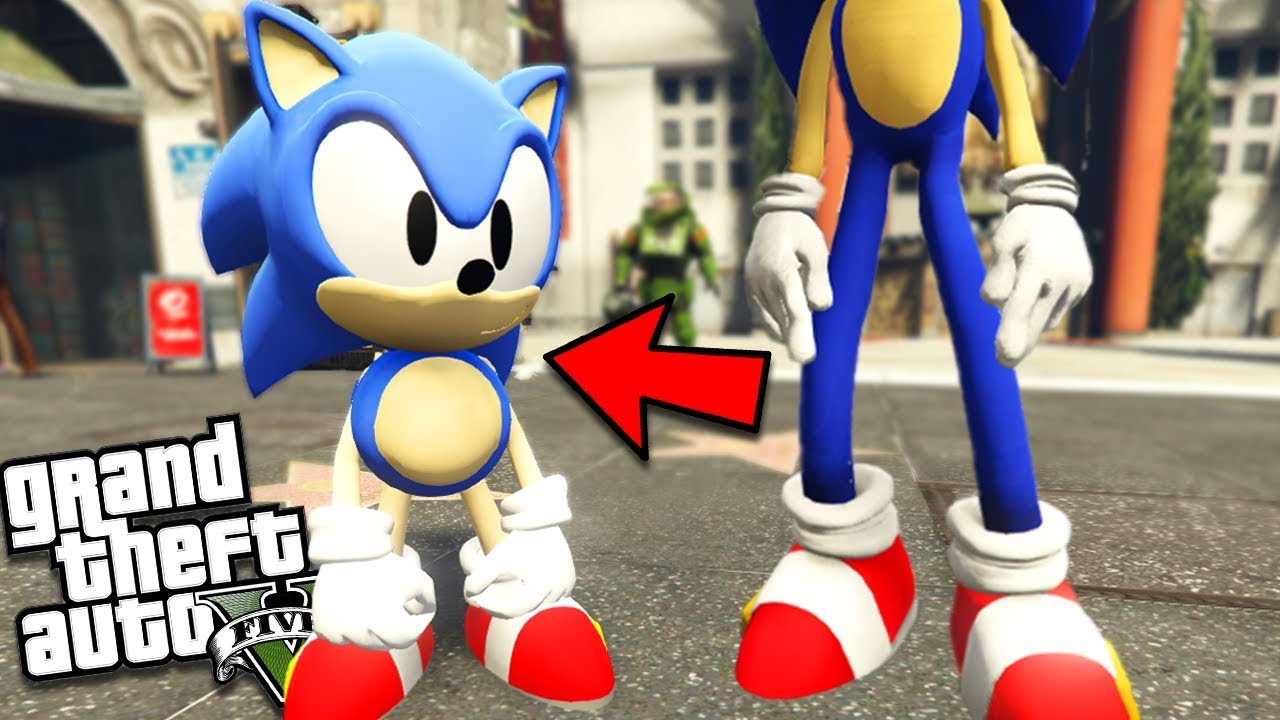 The Baby Sonic The Hedgehog Saves His Dad Gta 5 Mods Youtube - the king crane roblox sonic