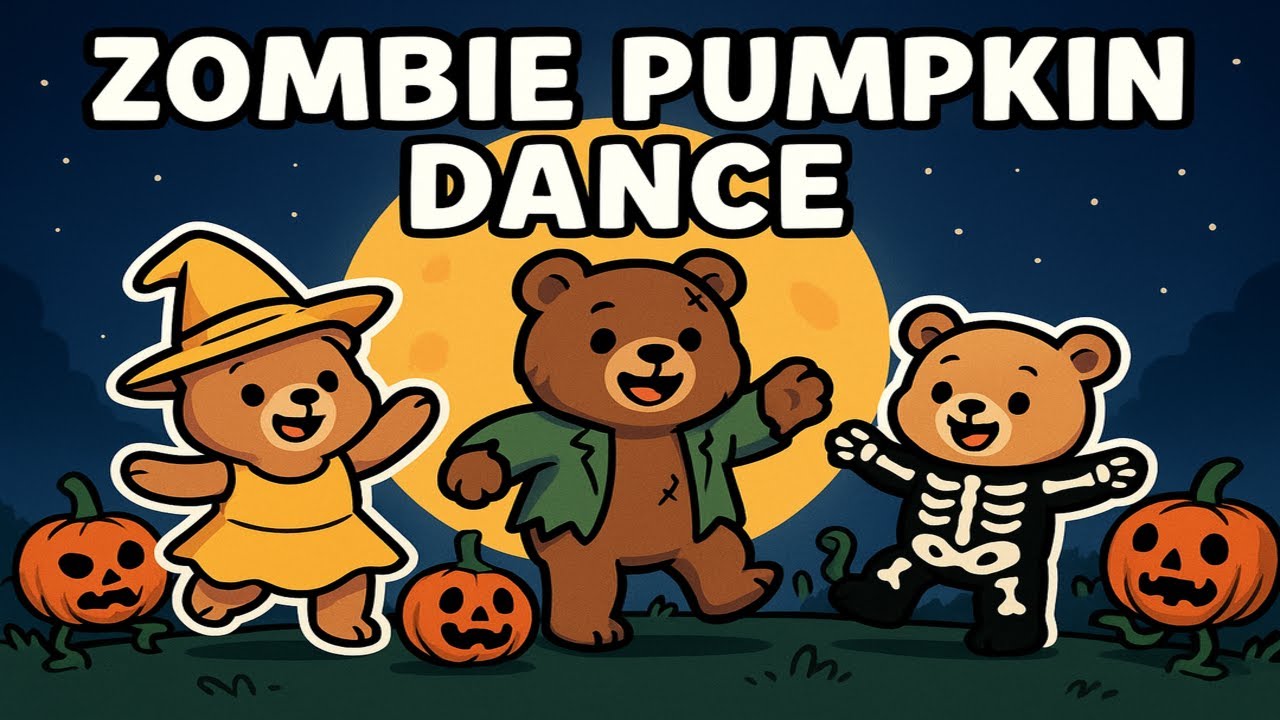 The Bear Family’s Zombie Pumpkin Dance 🎃🐻 | Funny Halloween Adventure for Kids