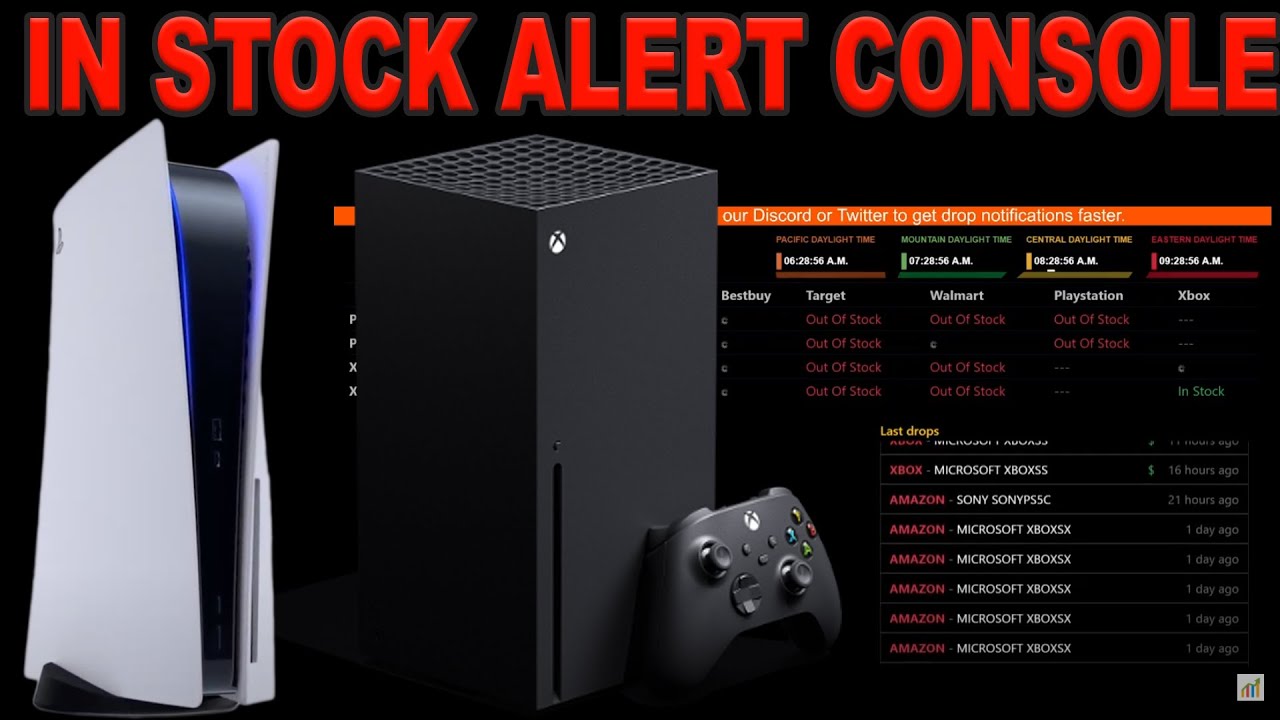 Download PS5 and XBOX Series X live re-stock alert 24/7