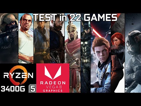 Test 22 Games with Ryzen 5 3400G Vega 11 & 8GB RAM