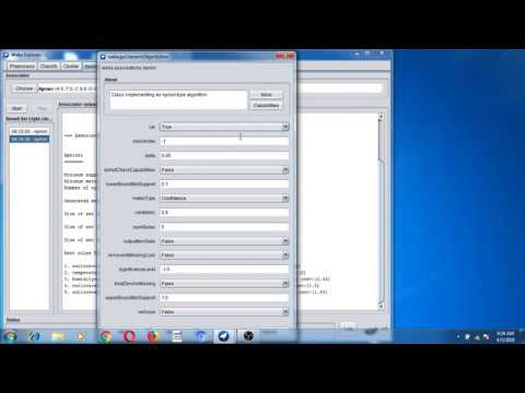 apriori algorithm in WEKA - YouTube