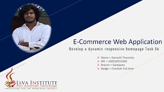 🔴 Develop a dynamic responsive home page | Java Institute | Web Programming 1 | Task 6