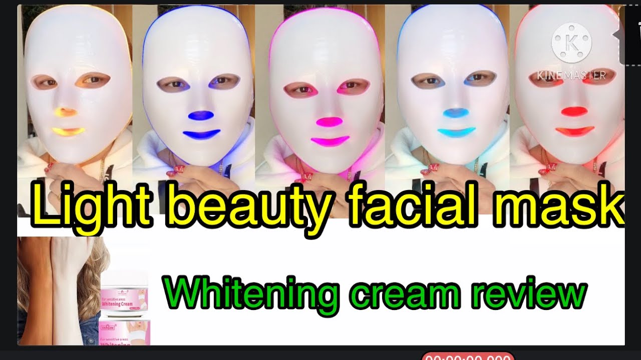 Beauty light facial mask Whitening cream review YouTube