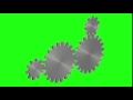 Free green screen animation HD + download link - Gears, transmission, weels