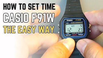 Casio F91W Tutorial: how to set time and date the easy way ( F-91W F91 )