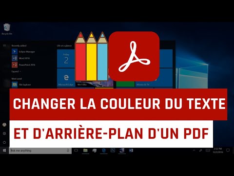 Comment changer la couleur du texte et d&rsquo;arrière plan d&rsquo;un PDF dans Acrobat Read