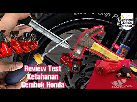 Seberapa Aman Gembok Cakram Honda???  |Review lengkap| 4K Video resolusi |Disclock Honda |