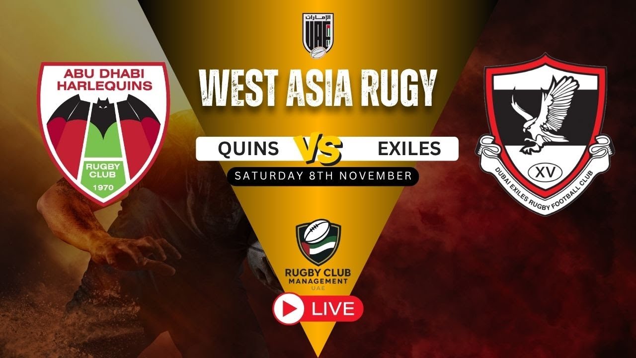 UAE RUGBY Premiership | Abu Dhabi Harlequins v Dubai Exiles - YouTube