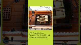 USS Constitution Wooden Tall Ship Model 22&quot; Old Ironsides Fully Assembled Boat