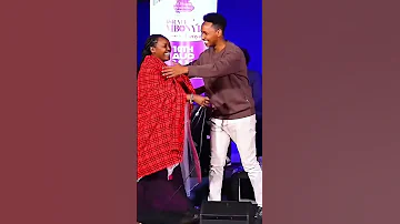 MAASAI GIRL NICE NAADOKILA HUGS ISRAEL MBONYI FOR HIS SONGS HAS BLESSED HER 